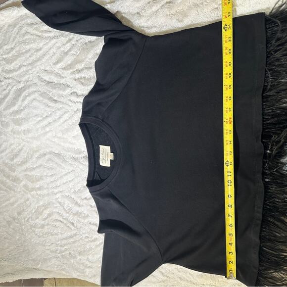 Evy's Tree Size 1X Black Feather Fringe Round Neck Pullover Sweater Cozy Chic - Picture 10 of 12